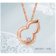 KEER 千叶珠宝 48991350708 18K金葫芦伴福项链