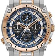 300M防水，Bulova 宝路华 Precisionist系列 98B317 玫瑰金时尚男表  到手￥2915.63