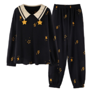 聚划算百亿补贴：安之伴 睡衣 纯棉长袖 可爱星星款 家居服套装