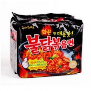 Samyang 韩国进口三养火鸡面 超辣鸡肉味拌面140g/包 5包组合装速食方便面 *4件