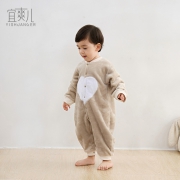 宜爽儿 宝宝法兰绒睡衣连体衣服