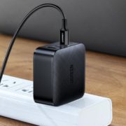 支持iPhone12！UGREEN 绿联 GaN氮化镓四口充电器+1.5米快充线套装 PD65W/20W