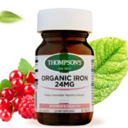 孕妇适用！Thompsons 汤普森 有机铁元片剂 24mg*30粒*3件