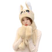 明星妞 MX-D3501 帽子围巾手套三件套 B款 包边小耳 8.8元包邮（需用券）