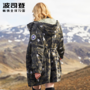波司登 带帽迷彩风衣羽绒服