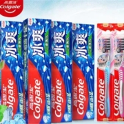 聚划算百亿补贴： Colgate 高露洁 冰爽三重薄荷牙膏 120g*3+牙刷*2