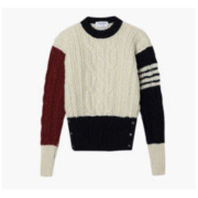Thom Browne Aran Cable 拼色针织衫