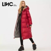 LINC chic 金羽杰 羽绒服 连帽 长款 面包服 外套