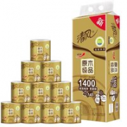 SUPER会员！Breeze 清风 原木金装系列 卷纸 4层*140g*10卷