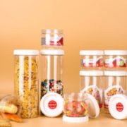 1日0点！ LOCK&LOCK 乐扣乐扣 INL301S902 塑料收纳罐 十件套