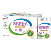 PLUS会员：伊利 高钙低脂纯牛奶 250ml*21盒/箱 *3件