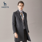 双11预售： Hazzys 哈吉斯 ABSSH08DH15Y 羊毛大衣女中长款