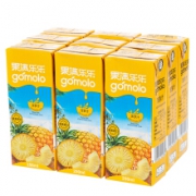 果满乐乐（gomolo）地中海塞浦路斯进口  100%菠萝汁 250ml*9盒 *3件
