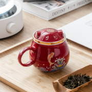 茶水分离 陶瓷泡茶杯