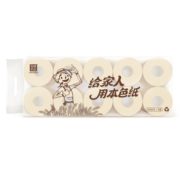 环保装不漂白！88VIP！ Tr阿lin 泉林本色 环保系列 卷纸 3层225节*10卷