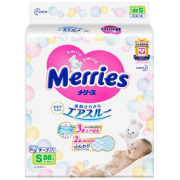 Merries 妙而舒 婴儿纸尿裤 S88片 61元包邮包税（需用券）