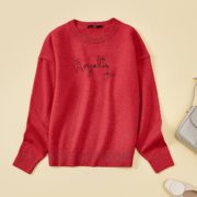 Semir 森马  女士宽松圆领套头毛衣