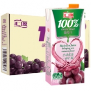 汇源果汁 葡萄汁果汁 100%葡萄汁 1L*5盒 *4件