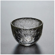 kavar 米良品 手工初雪锤纹日式茶杯 4只装