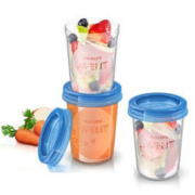 飞利浦新安怡 英国进口 AVENT 母乳/婴儿辅食储存杯组240ml5个装 SCF639/05 *3件