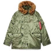 S码！Alpha Industries 阿尔法 男士 N-3B 防水防寒大衣  含税到手约￥793