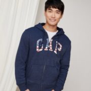 21日0点、双11预售！ GAP 盖璞 356277 男士LOGO加绒卫衣