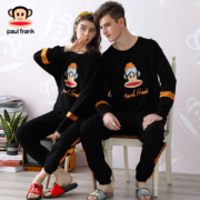 商场同款，100%纯棉：花之棉 大嘴猴 男女 情侣款长袖家居服套装