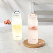 坦然 ST008 日系简约磨砂 玻璃杯 420ml