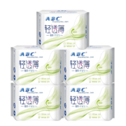 聚划算百亿补贴：ABC 棉柔轻透薄 日用卫生巾 190mm 8片*5包