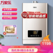 京东PLUS会员： macro 万家乐 JSQ30-D5 16升 燃气热水器（天然气）