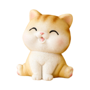 紫香凝 可爱猫咪小摆件 高5cm