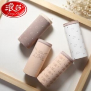 Langsha 浪莎 60702-4A 女士纯棉中腰内裤 4条装 *2件