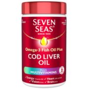 英国国民保健品牌！Seven Seas 七海 深海鳕鱼肝油+多种维生素胶囊90粒