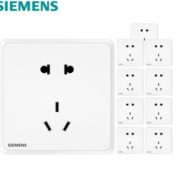 双11预售！SIEMENS 西门子 灵蕴 10A五孔插座 晨曦白 10只装