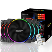 双11预售： PCCOOLER 超频三 皓月 FRGB 机箱风扇（5X套装、兼容3厂主板RGB灯效、遥控）