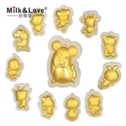 23日6点：MILK&LOVE 妙惟爱 天然金镶和田玉吊坠 鼠兆丰年