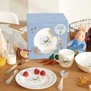 国内750元！prime会员！Wedgwood 玮致活 彼得兔玩趣系列 骨瓷杯碗儿童餐具3件装 40034093  到手252.45元