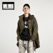 1日0点！ MLMR 219121571 男士连帽立领字母刺绣风衣