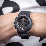 Casio 卡西欧 G-Shock系列 GA-100GBX 男士亮金双显运动手表