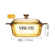 VISIONS 康宁 VS-12 晶彩透明汤锅 1.25L