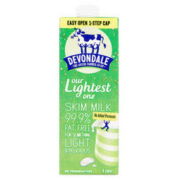 德运Devondale 脱脂高钙纯牛奶1L*10盒/箱 澳洲进口 常温牛奶