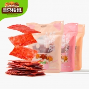 PLUS会员：三只松鼠 猪肉脯自然片150g/袋*9件