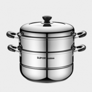 8日0点：SUPOR 苏泊尔 EZ26BS04 不锈钢双层复底蒸锅 26cm