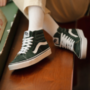 双11预售：Vans 范斯 橄榄绿侧边条纹 男鞋女鞋 SK8-Hi VN0A38GEQSU