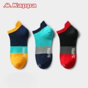 Kappa 卡帕 KP0W02 马卡龙情侣抑菌吸汗棉袜 3双装
