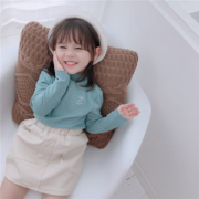 懒队长 双面德绒高领儿童打底衫  男女同款