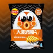 乐事(Lay's) 大波浪薯片 咸蛋黄虾滑味 125g