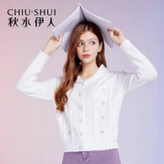 秋水伊人 6030910373 女士花朵刺绣针织衫