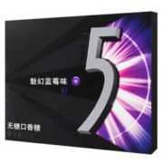 5无糖口香糖魅幻蓝莓味32g单盒装 *46件