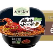 五谷道场 非油炸方便面 麻辣小龙虾拌面112gx6碗装整箱